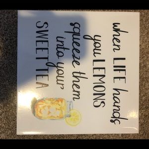 Brand new wall sign; 8x8 in.